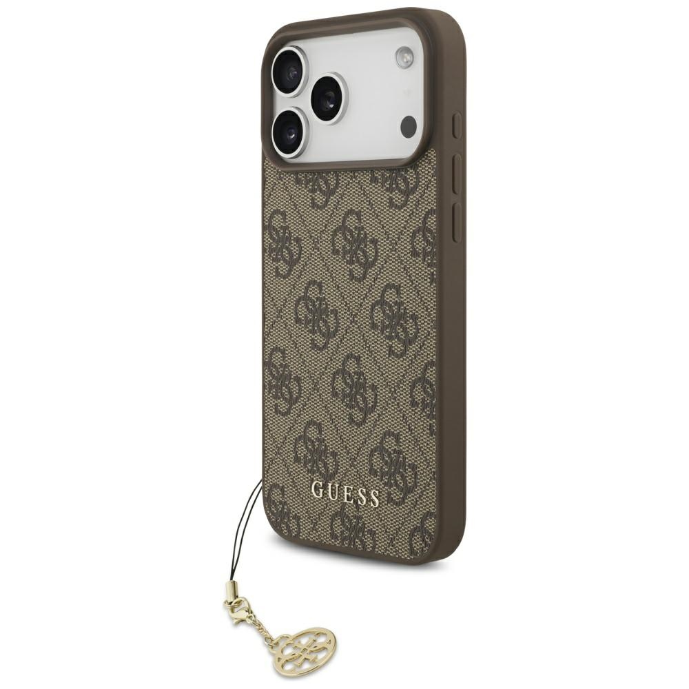 iTok webáruház - Guess Guess 4G Charms Collection MagSafe tok iPhone 17 Pro Max készülékhez (barna) 1 Guess 4G Charms Collection MagSafe case for iPhone 17 Pro Max (barna)