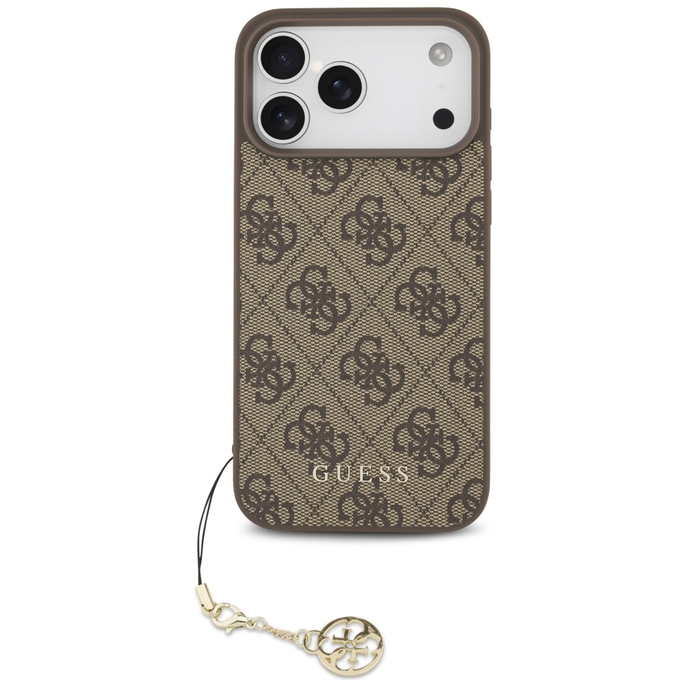 iTok webáruház - Guess Guess 4G Charms Collection MagSafe tok iPhone 17 Pro Max készülékhez (barna) 2 Guess 4G Charms Collection MagSafe case for iPhone 17 Pro Max (barna)