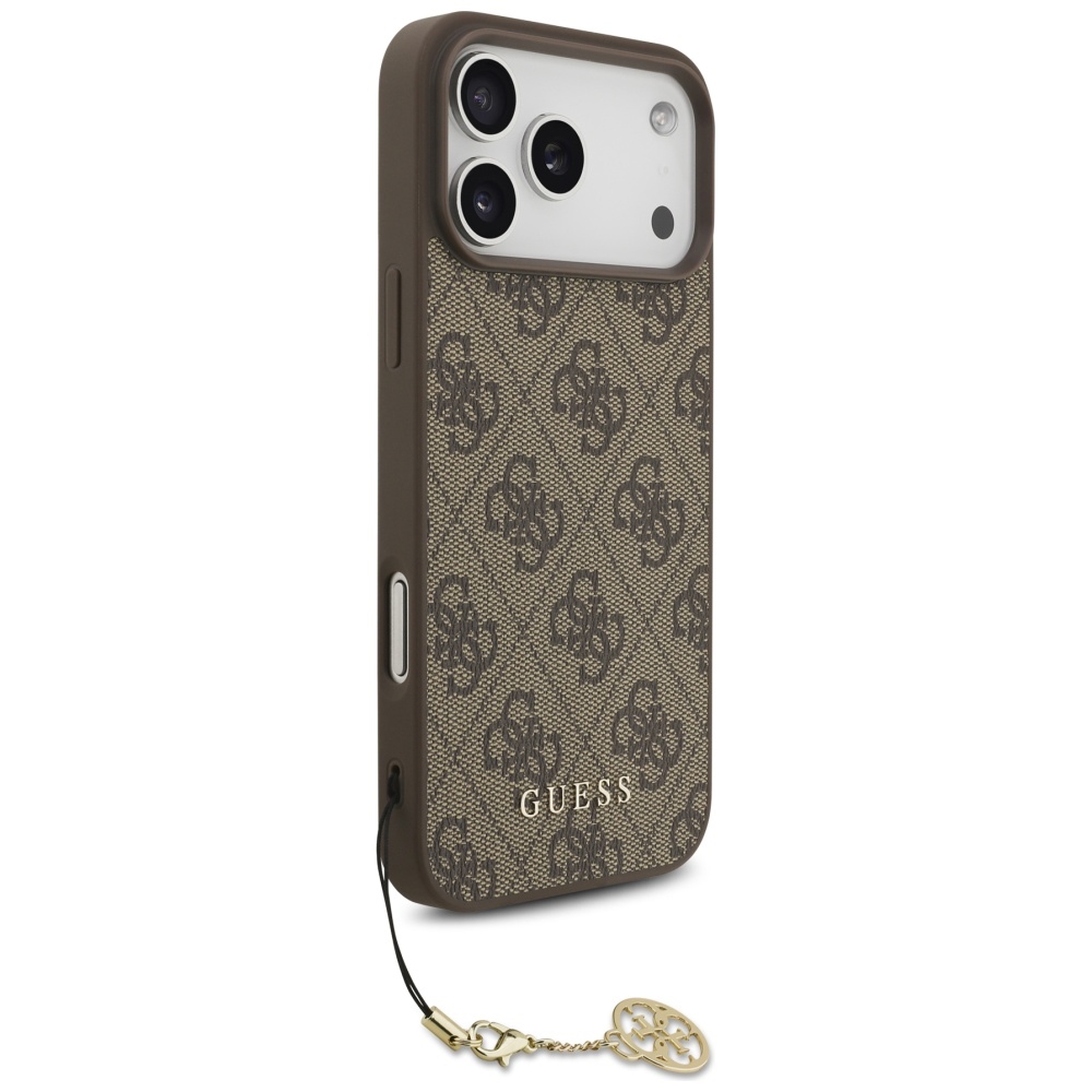 iTok webáruház - Guess Guess 4G Charms Collection MagSafe tok iPhone 17 Pro Max készülékhez (barna) 3 Guess 4G Charms Collection MagSafe case for iPhone 17 Pro Max (barna)