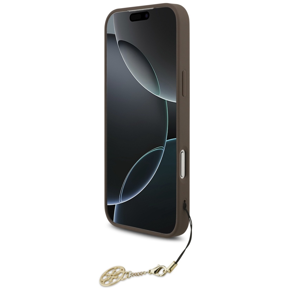 iTok webáruház - Guess Guess 4G Charms Collection MagSafe tok iPhone 17 Pro Max készülékhez (barna) 4 Guess 4G Charms Collection MagSafe case for iPhone 17 Pro Max (barna)