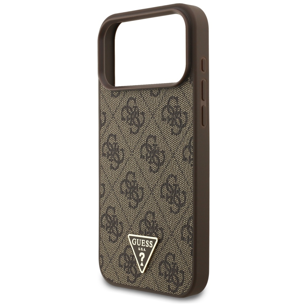 iTok webáruház - Guess Guess 4G Strap Triangle Logo MagSafe tok iPhone 17 Pro Max készülékhez (barna) 6 Guess 4G Strap Triangle Logo MagSafe Case for iPhone 17 Pro Max (barna)