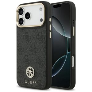 Guess 4G Strass Logo MagSafe tok iPhone 17 Pro Max készülékhez (fekete)