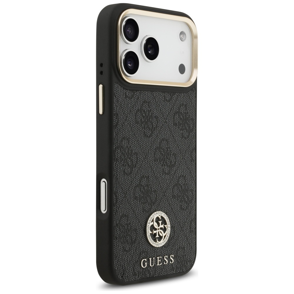 iTok webáruház - Guess Guess 4G Strass Logo MagSafe tok iPhone 17 Pro Max készülékhez (fekete) 4 Guess 4G Strass Logo MagSafe Case for iPhone 17 Pro Max (fekete)