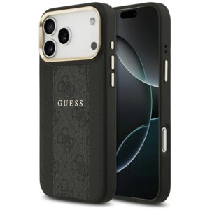 Guess 4G Stripe MagSafe tok iPhone 17 Pro Max (fekete)