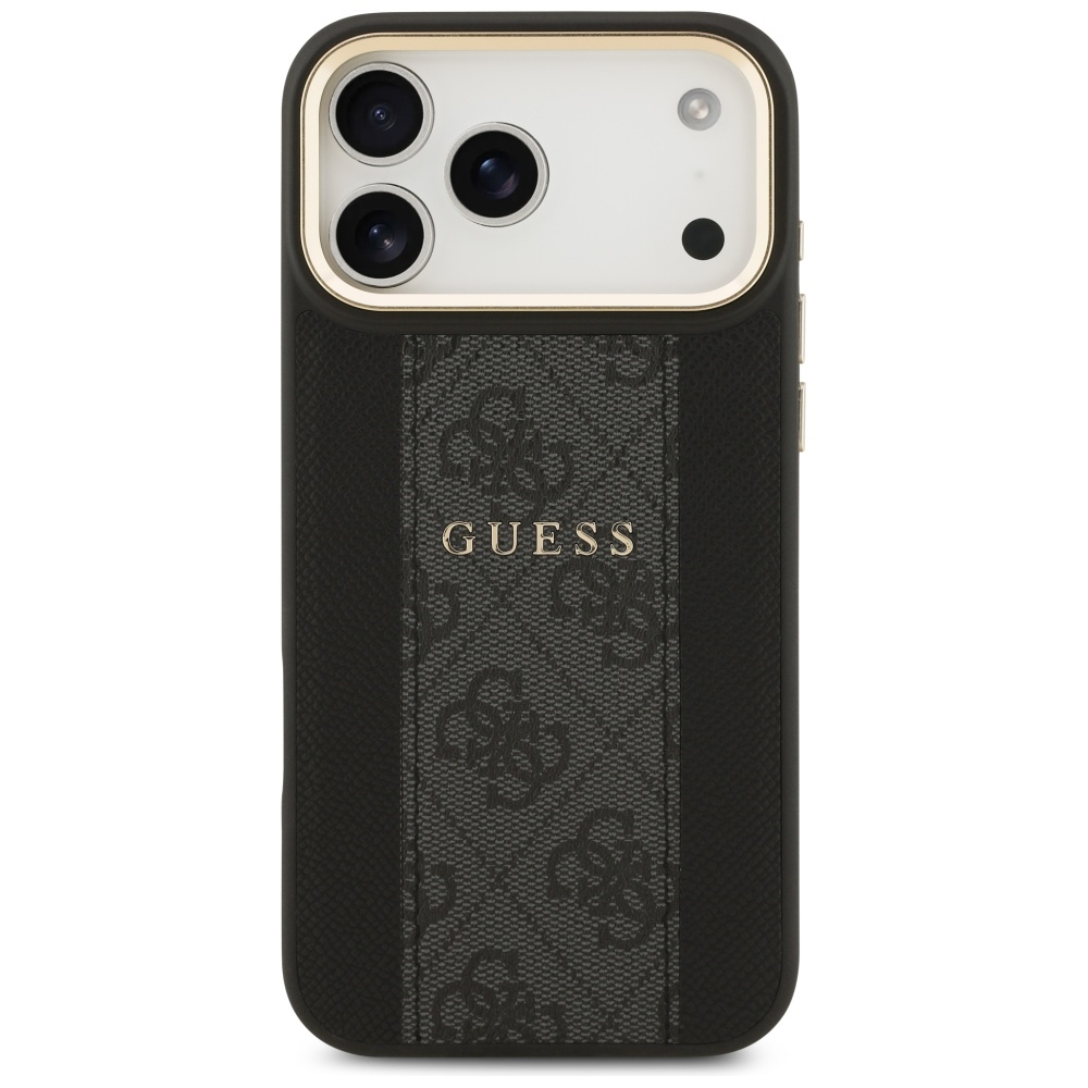 iTok webáruház - Guess Guess 4G Stripe MagSafe tok iPhone 17 Pro Max (fekete) 3 Guess 4G Stripe MagSafe case for iPhone 17 Pro Max (fekete)