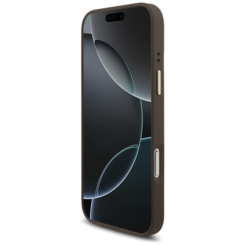 iTok webáruház - Guess Guess 4G Triangle Logo MagSafe tok iPhone 17 Pro Max készülékhez (barna és arany) 5 Guess 4G Triangle Logo MagSafe Case for iPhone 17 Pro Max (barna és arany)