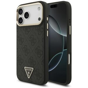 Guess 4G Triangle Logo MagSafe tok iPhone 17 Pro Max készülékhez (fekete-arany)