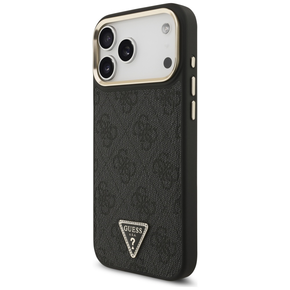 iTok webáruház - Guess Guess 4G Triangle Logo MagSafe tok iPhone 17 Pro Max készülékhez (fekete-arany) 2 Guess 4G Triangle Logo MagSafe Case for iPhone 17 Pro Max (fekete-arany)