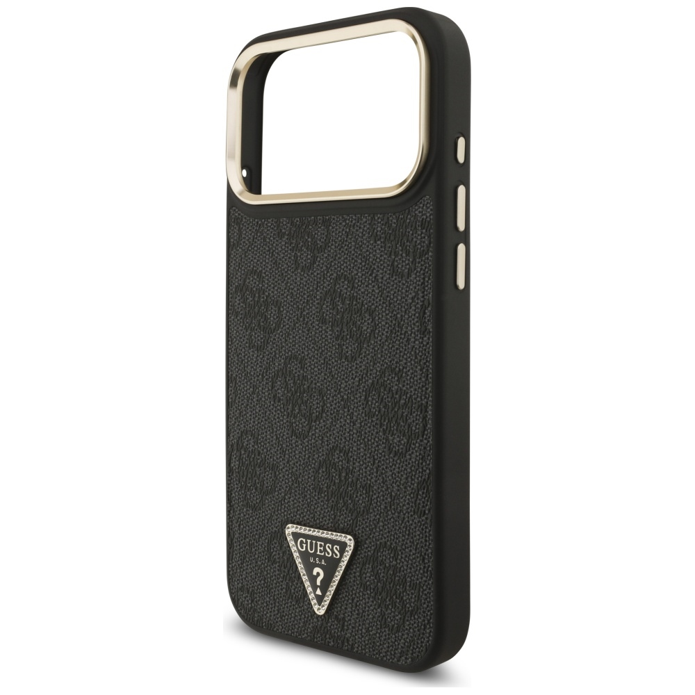 iTok webáruház - Guess Guess 4G Triangle Logo MagSafe tok iPhone 17 Pro Max készülékhez (fekete-arany) 6 Guess 4G Triangle Logo MagSafe Case for iPhone 17 Pro Max (fekete-arany)