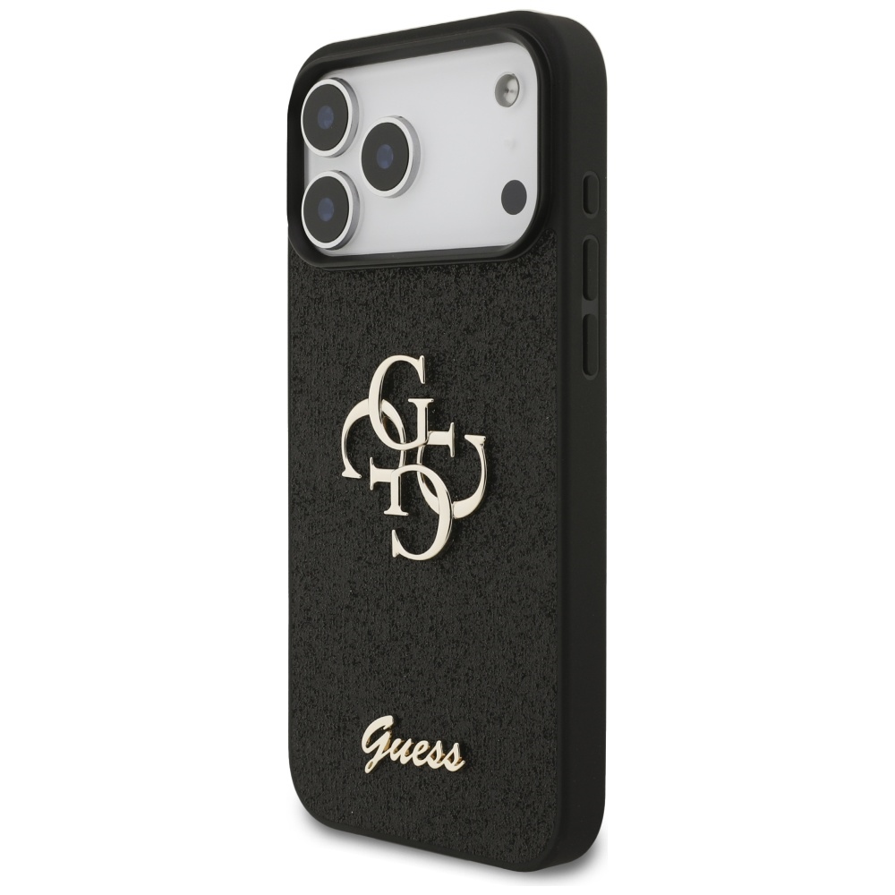 iTok webáruház - Guess Guess Fixed Glitter Big 4G tok iPhone 17 Pro Max készülékhez (fekete) 2 Guess Fixed Glitter Big 4G case for iPhone 17 Pro Max (fekete)
