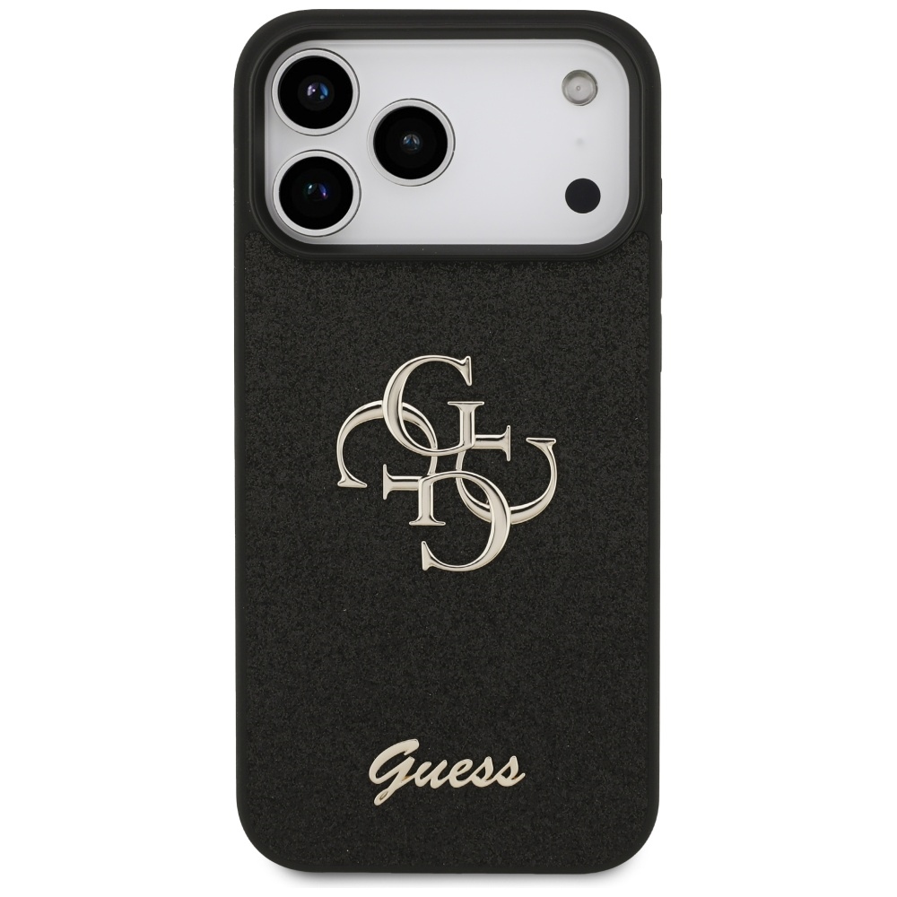 iTok webáruház - Guess Guess Fixed Glitter Big 4G tok iPhone 17 Pro Max készülékhez (fekete) 3 Guess Fixed Glitter Big 4G case for iPhone 17 Pro Max (fekete)