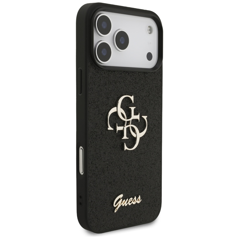 iTok webáruház - Guess Guess Fixed Glitter Big 4G tok iPhone 17 Pro Max készülékhez (fekete) 4 Guess Fixed Glitter Big 4G case for iPhone 17 Pro Max (fekete)