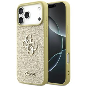 Guess Fixed Glitter Big 4G tok iPhone 17 Pro Max készülékhez (arany)