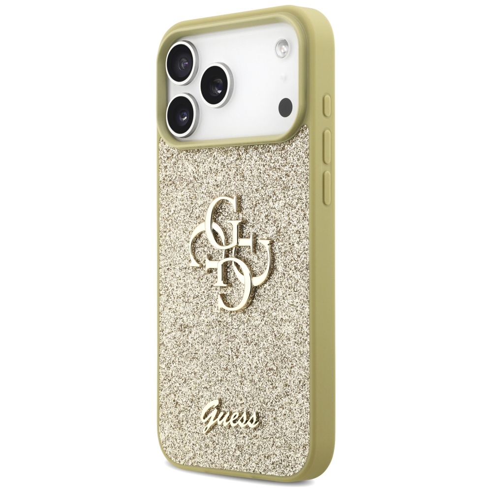 iTok webáruház - Guess Guess Fixed Glitter Big 4G tok iPhone 17 Pro Max készülékhez (arany) 2 Guess Fixed Glitter Big 4G case for iPhone 17 Pro Max (arany)