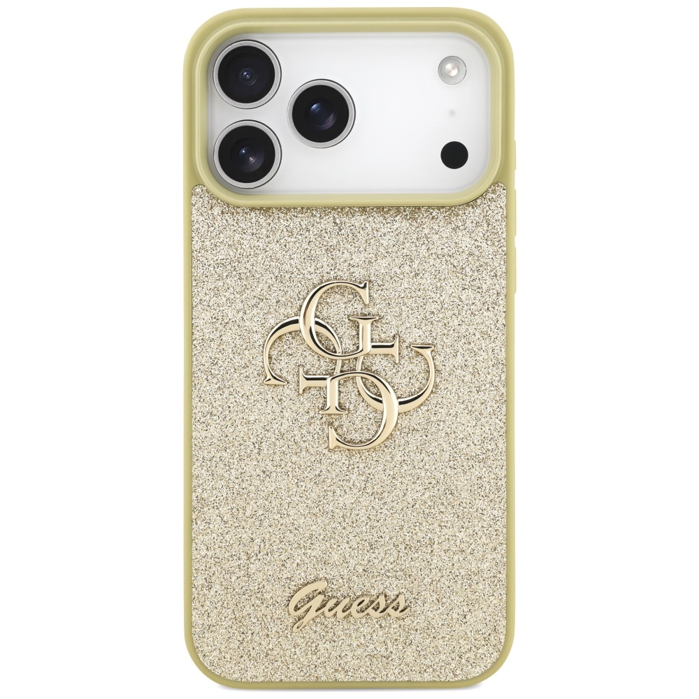 iTok webáruház - Guess Guess Fixed Glitter Big 4G tok iPhone 17 Pro Max készülékhez (arany) 3 Guess Fixed Glitter Big 4G case for iPhone 17 Pro Max (arany)
