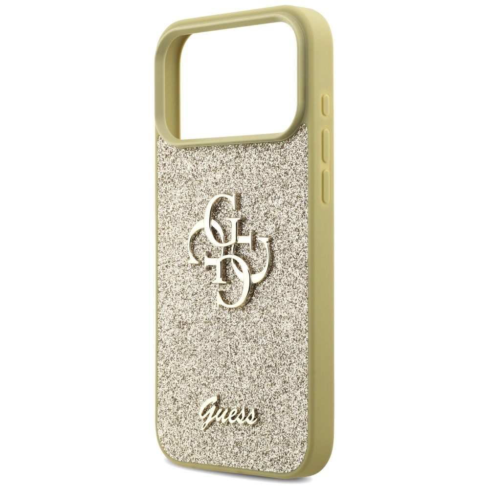 iTok webáruház - Guess Guess Fixed Glitter Big 4G tok iPhone 17 Pro Max készülékhez (arany) 6 Guess Fixed Glitter Big 4G case for iPhone 17 Pro Max (arany)