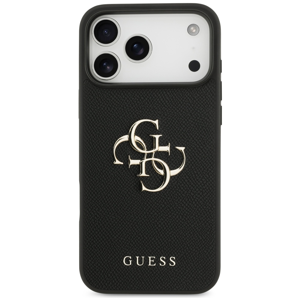 iTok webáruház - Guess Guess Grained Big 4G & Classic Logo tok iPhone 17 Pro Max (fekete) 3 Guess Grained Big 4G & Classic Logo case for iPhone 17 Pro Max (fekete)