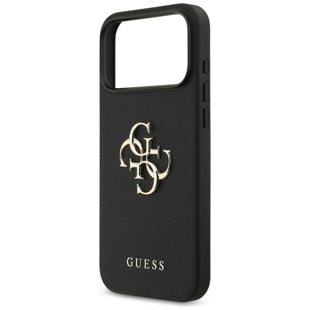 iTok webáruház - Guess Guess Grained Big 4G & Classic Logo tok iPhone 17 Pro Max (fekete) 6 Guess Grained Big 4G & Classic Logo case for iPhone 17 Pro Max (fekete)