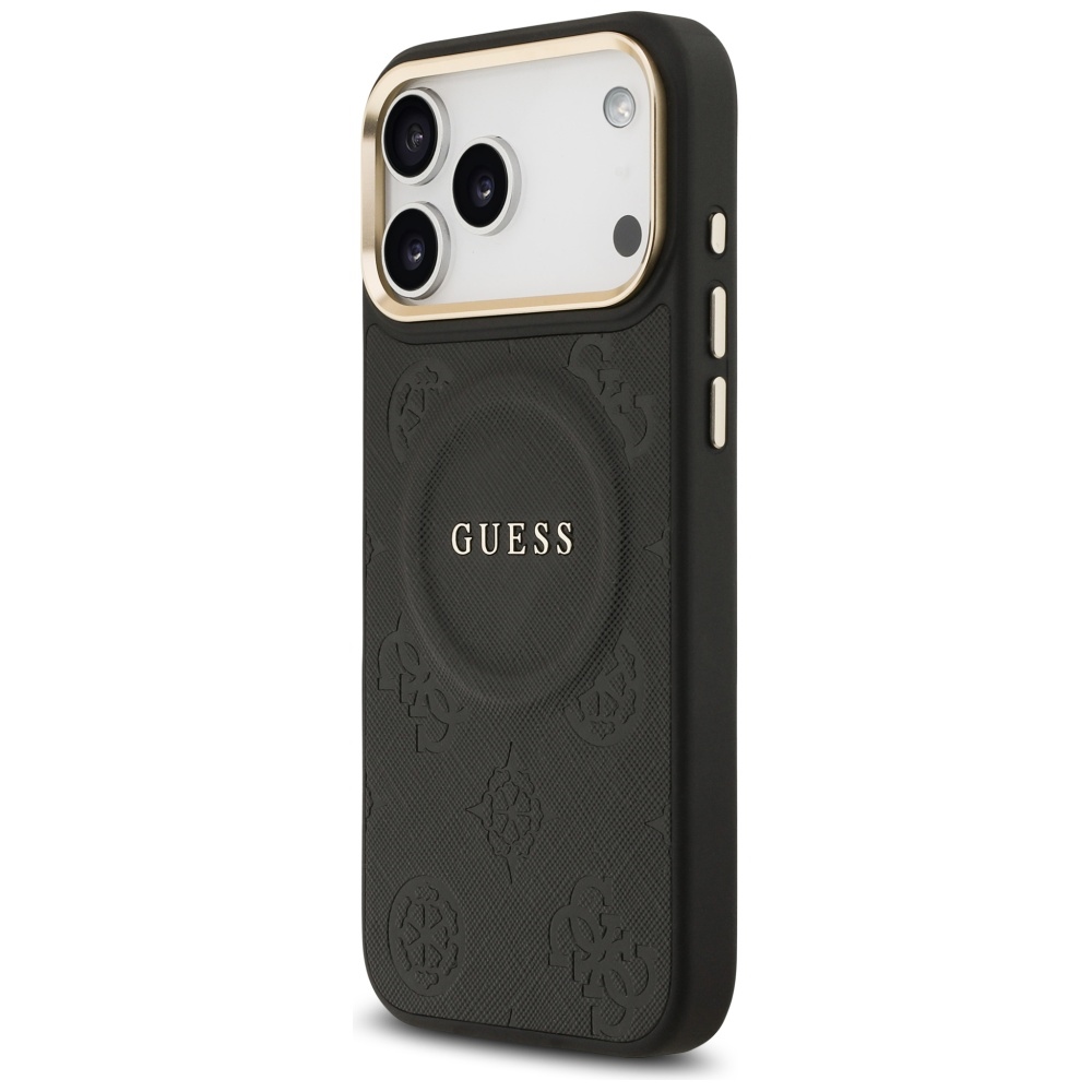 iTok webáruház - Guess Guess Peony Hot Stamp MagSafe tok iPhone 17 Pro Max készülékhez (fekete) 2 Guess Peony Hot Stamp MagSafe Case for iPhone 17 Pro Max (fekete)