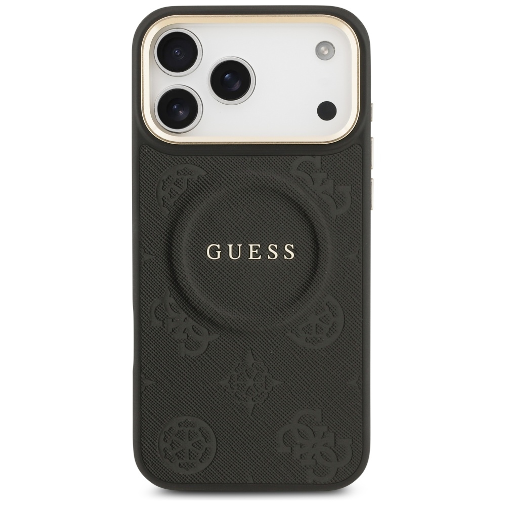 iTok webáruház - Guess Guess Peony Hot Stamp MagSafe tok iPhone 17 Pro Max készülékhez (fekete) 3 Guess Peony Hot Stamp MagSafe Case for iPhone 17 Pro Max (fekete)