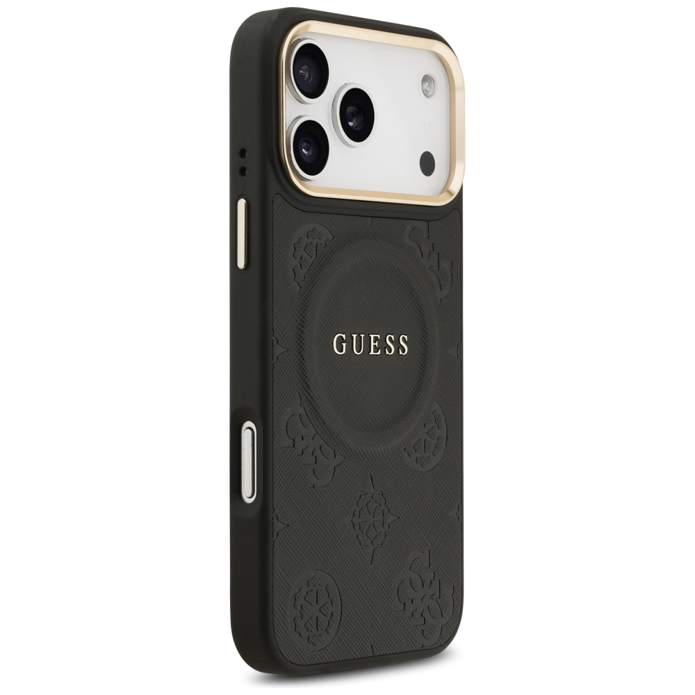 iTok webáruház - Guess Guess Peony Hot Stamp MagSafe tok iPhone 17 Pro Max készülékhez (fekete) 4 Guess Peony Hot Stamp MagSafe Case for iPhone 17 Pro Max (fekete)