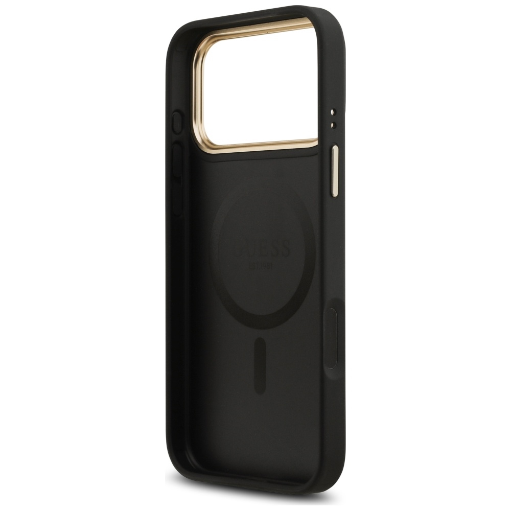 iTok webáruház - Guess Guess Peony Hot Stamp MagSafe tok iPhone 17 Pro Max készülékhez (fekete) 7 Guess Peony Hot Stamp MagSafe Case for iPhone 17 Pro Max (fekete)