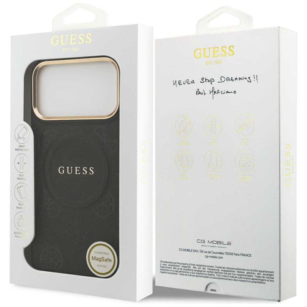 iTok webáruház - Guess Guess Peony Hot Stamp MagSafe tok iPhone 17 Pro Max készülékhez (fekete) 8 Guess Peony Hot Stamp MagSafe Case for iPhone 17 Pro Max (fekete)