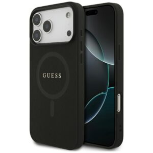 Guess Saffiano Classic Logo MagSafe tok iPhone 17 Pro Max készülékhez (fekete)