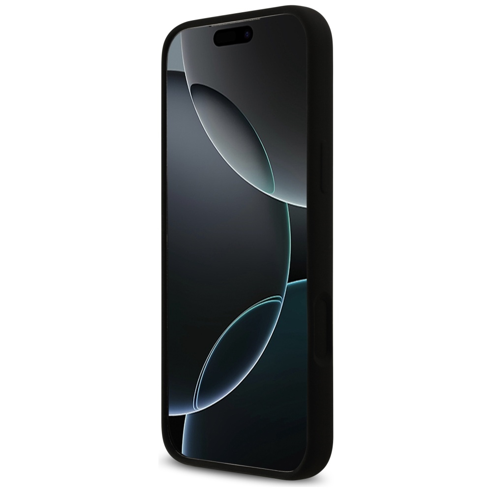 iTok webáruház - Guess Guess Silicone Logo Strass 4G MagSafe szilikon tok iPhone 17 Pro Max készülékhez (fekete) 5 Guess Silicone Logo Strass 4G MagSafe Case for iPhone 17 Pro Max (fekete)