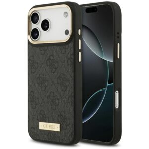 Guess 4G Logo Plate MagSafe tok iPhone 17 Pro Max készülékhez (fekete)