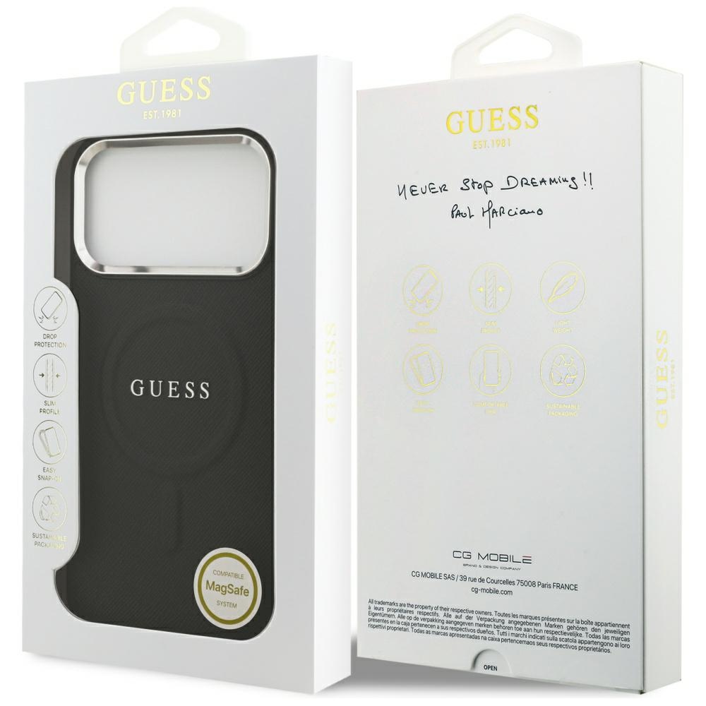 iTok webáruház - Guess Guess Classic Logo MagSafe tok iPhone 17 Pro Max készülékhez (fekete) 8 Guess Classic Logo MagSafe Case for iPhone 17 Pro Max (fekete)