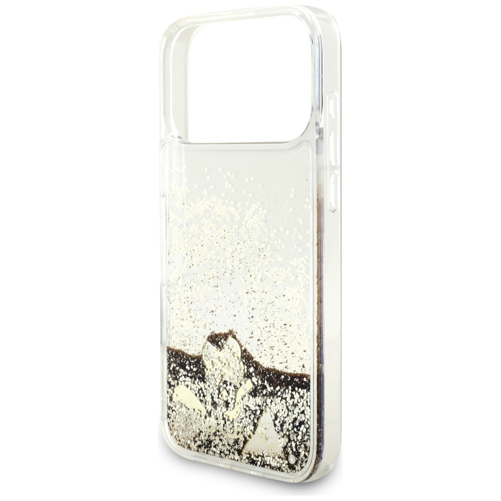 iTok webáruház - Guess Guess Liq. Glitter 4 Charms tok iPhone 17 Pro Max készülékhez (arany) 6 Guess Liq. Glitter 4 Charms Case for iPhone 17 Pro Max (arany)
