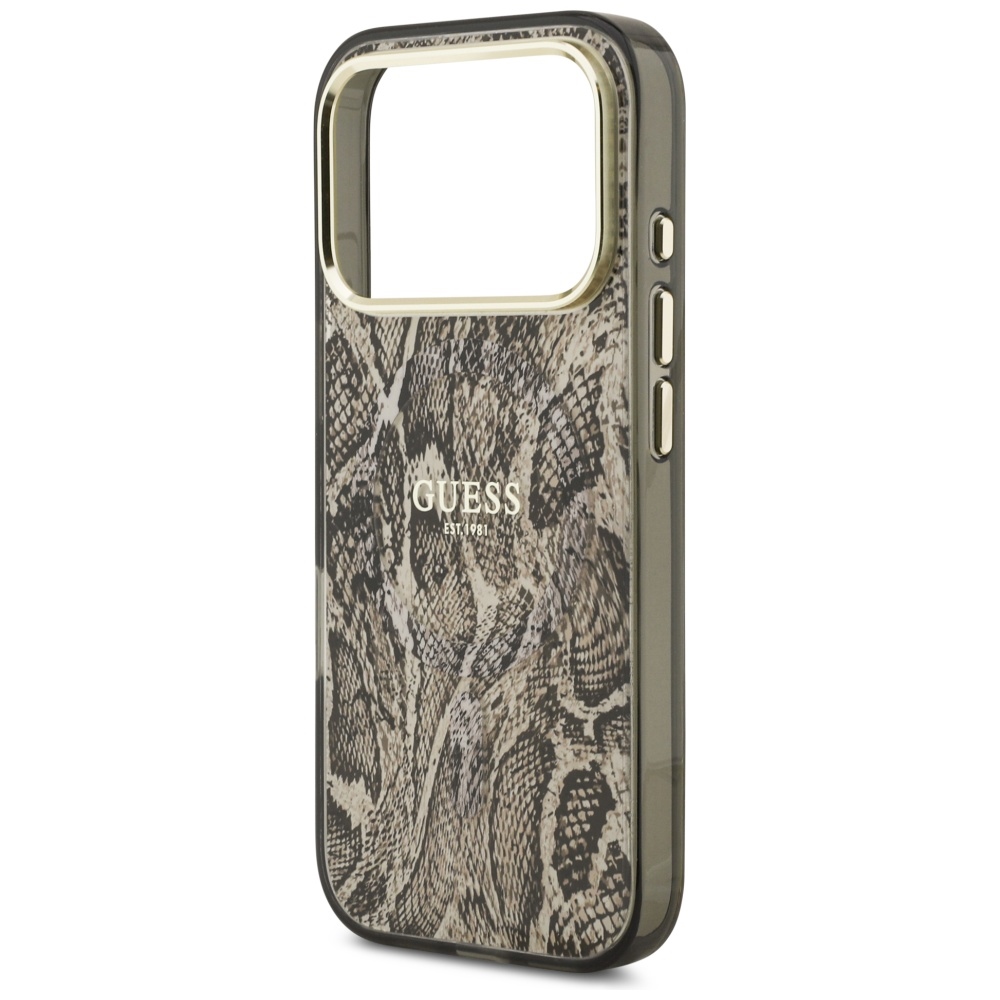 iTok webáruház - Guess Guess Python Pattern MagSafe tok iPhone 17 Pro Max (barna) 6 Guess Python Pattern MagSafe Case for iPhone 17 Pro Max (barna)