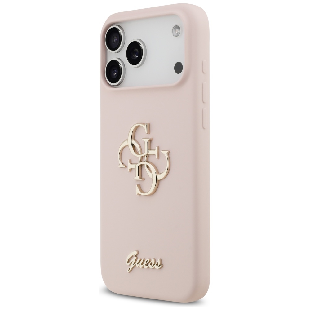 iTok webáruház - Guess Guess Silicone Big 4G Script szilikon tok iPhone 17 Pro Max készülékhez (rózsaszín) 2 Guess Silicone Big 4G Script Case for iPhone 17 Pro Max (rózsaszín)