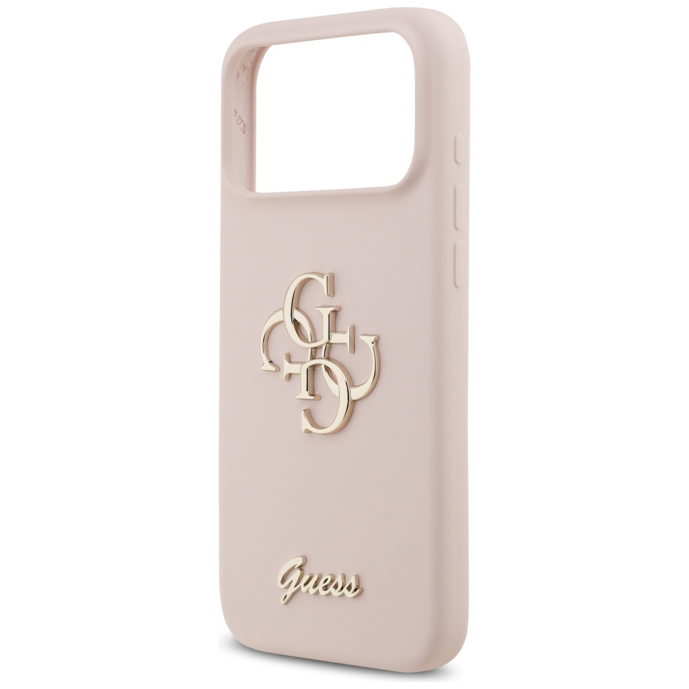 iTok webáruház - Guess Guess Silicone Big 4G Script szilikon tok iPhone 17 Pro Max készülékhez (rózsaszín) 6 Guess Silicone Big 4G Script Case for iPhone 17 Pro Max (rózsaszín)
