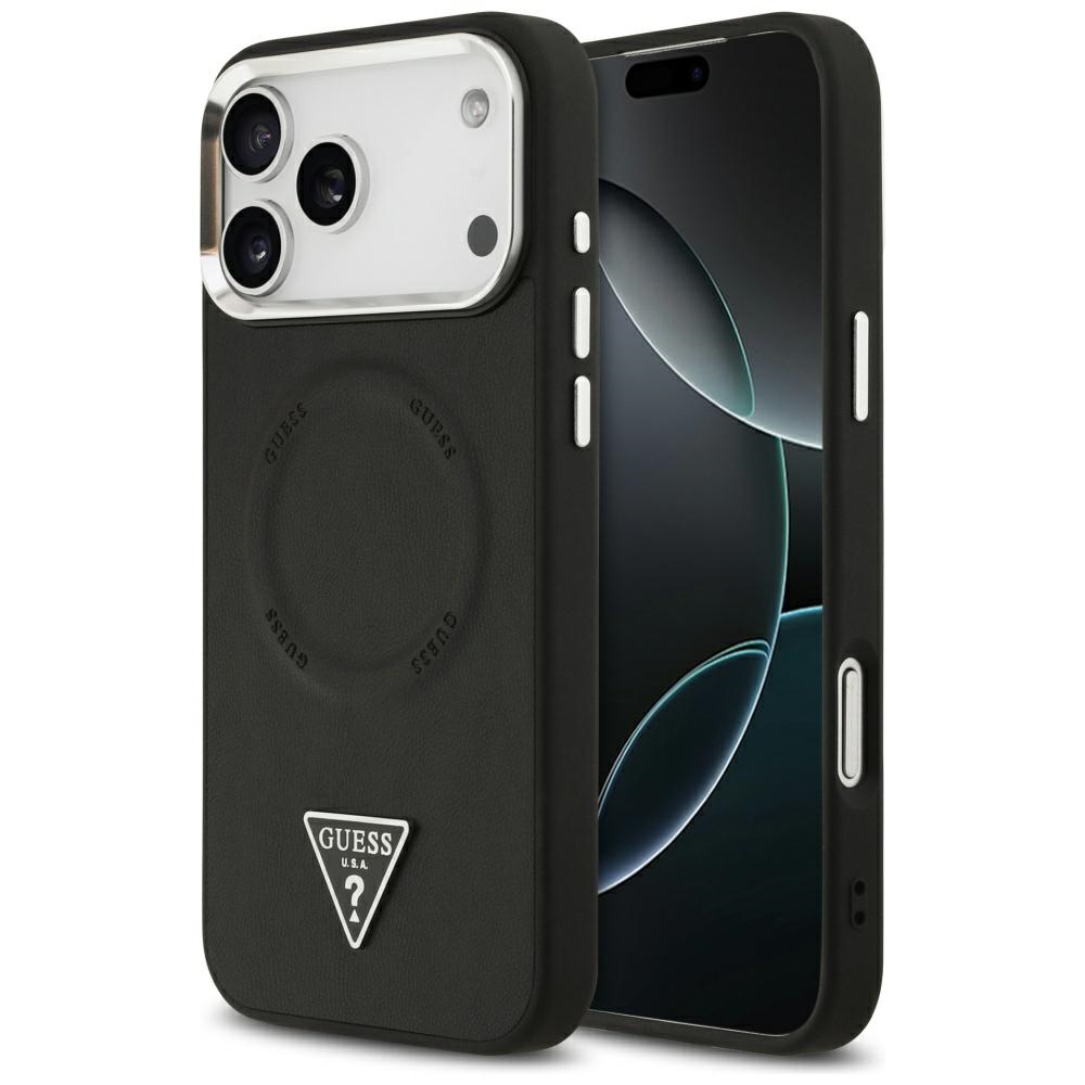 iTok webáruház - Guess Guess Triangle Logo MagSafe tok iPhone 17 Pro Max készülékhez (fekete) 1 Guess Triangle Logo MagSafe Case for iPhone 17 Pro Max (fekete)