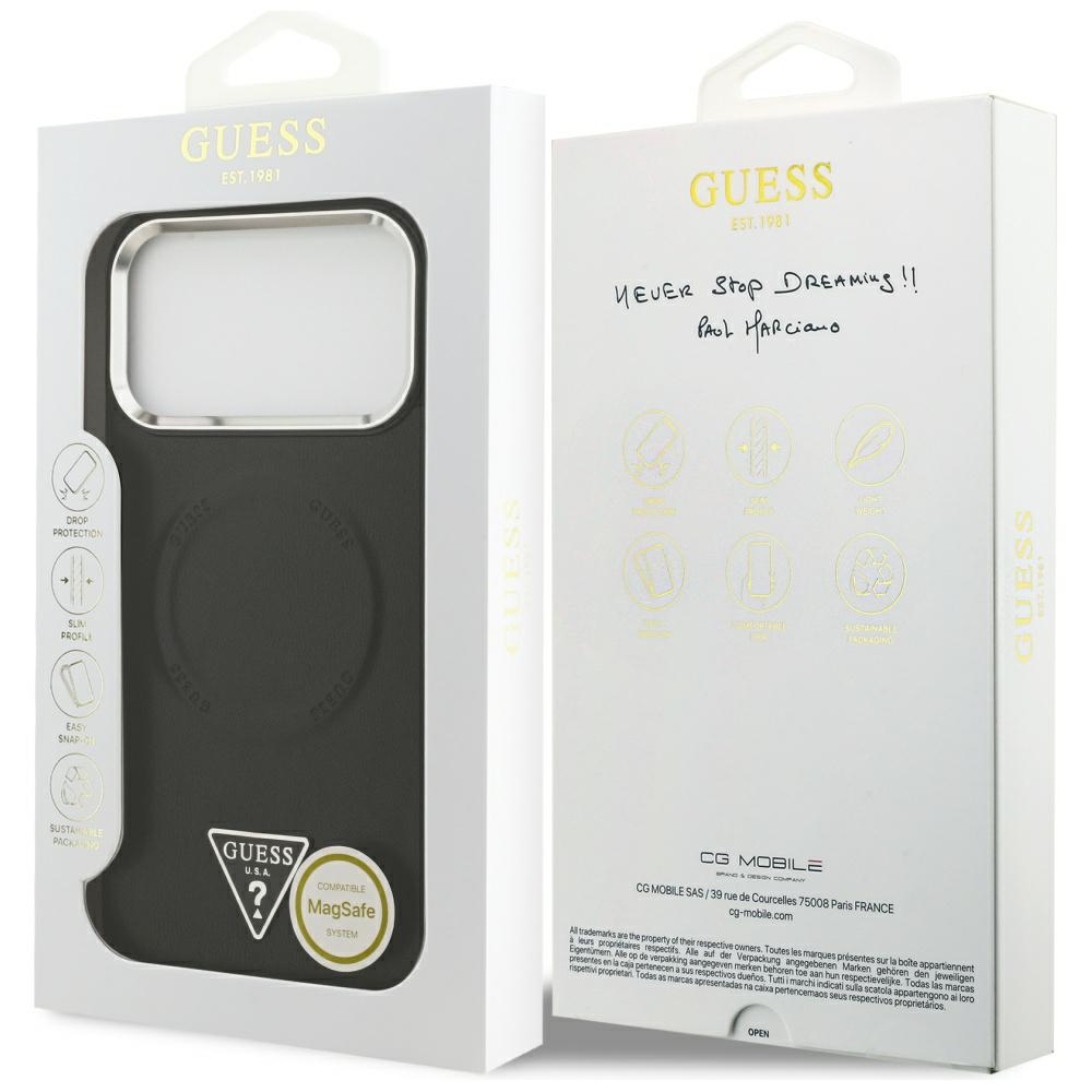 iTok webáruház - Guess Guess Triangle Logo MagSafe tok iPhone 17 Pro Max készülékhez (fekete) 8 Guess Triangle Logo MagSafe Case for iPhone 17 Pro Max (fekete)