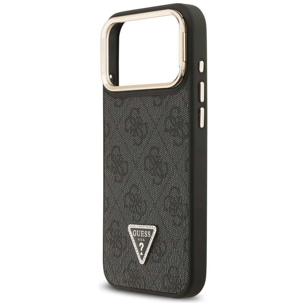 iTok webáruház - Guess Guess 4G PU Triangle Logo & Stand Camera MagSafe tok iPhone 17 Pro Max (fekete) 6 Guess 4G PU Triangle Logo & Stand Camera Magsafe Case for iPhone 17 Pro Max (fekete)