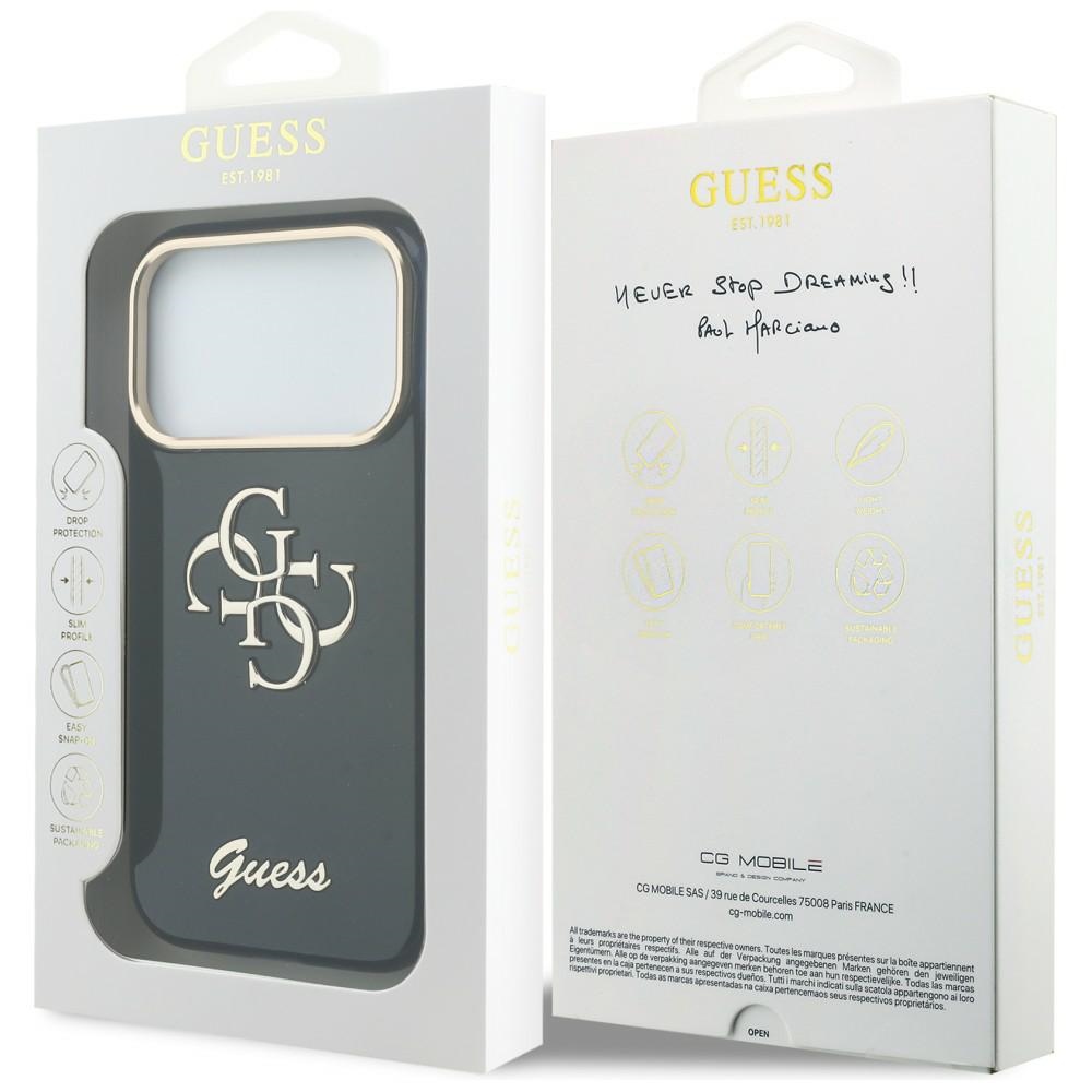 iTok webáruház - Guess Guess IML 4G Script Metal tok iPhone 17 Pro Max készülékhez (kék) 8 Guess IML 4G Script Metal case for iPhone 17 Pro Max (kék)