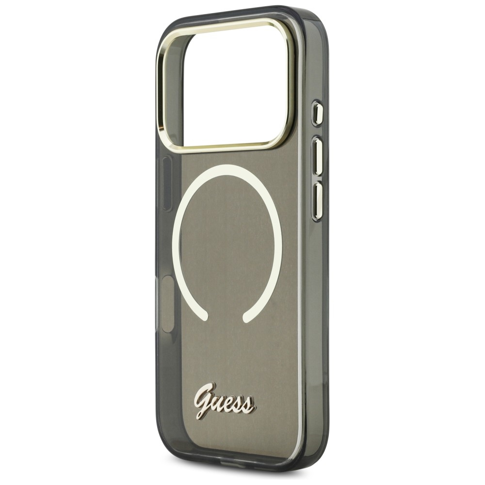 iTok webáruház - Guess Guess IML Script Metal MagSafe tok iPhone 17 Pro Max készülékhez (fekete) 6 Guess IML Script Metal MagSafe Case for iPhone 17 Pro Max (fekete)