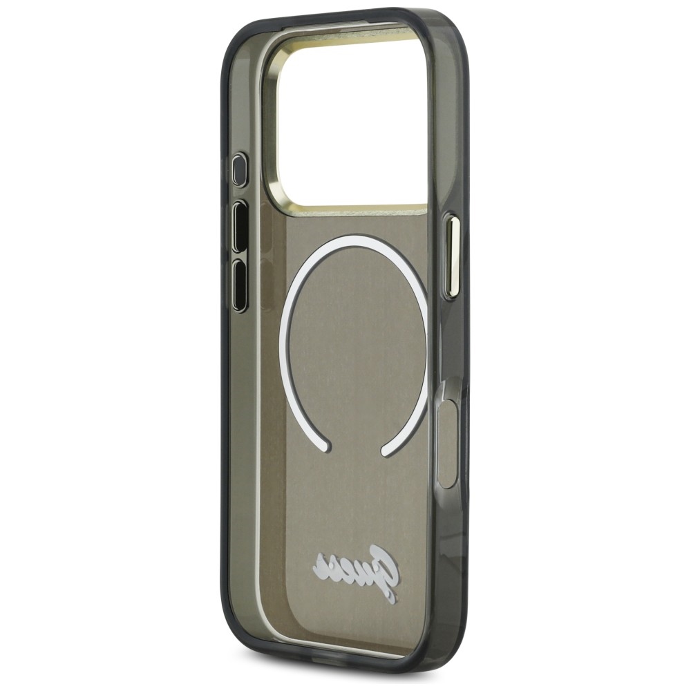 iTok webáruház - Guess Guess IML Script Metal MagSafe tok iPhone 17 Pro Max készülékhez (fekete) 7 Guess IML Script Metal MagSafe Case for iPhone 17 Pro Max (fekete)