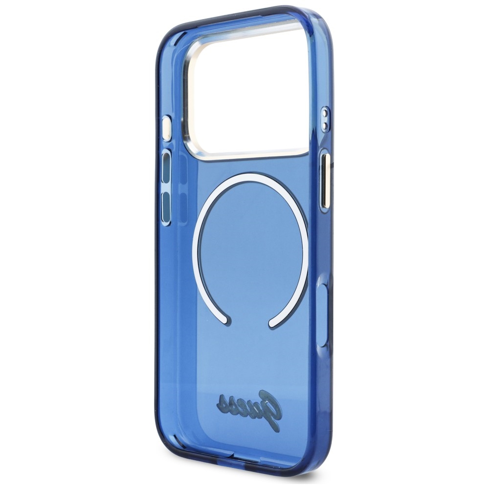 iTok webáruház - Guess Guess IML Script Metal MagSafe tok iPhone 17 Pro Max készülékhez (kék) 7 Guess IML Script Metal MagSafe Case for iPhone 17 Pro Max (kék)