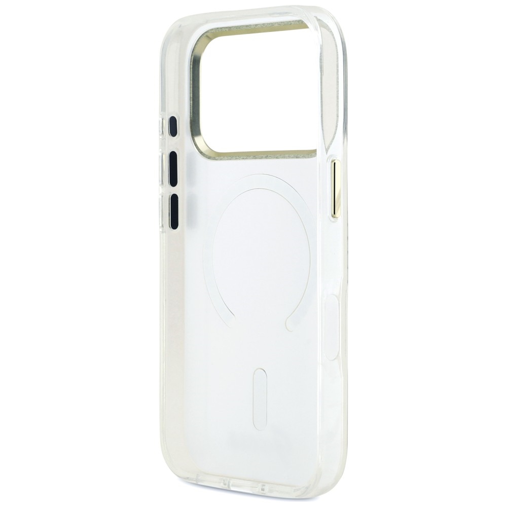iTok webáruház - Guess Guess IML Shell Script Metal MagSafe tok iPhone 17 Pro Max készülékhez (fehér) 7 Guess IML Shell Script Metal MagSafe Case for iPhone 17 Pro Max (fehér)
