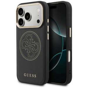 Guess Perforated 4G MagSafe tok iPhone 17 Pro Max készülékhez (fekete)