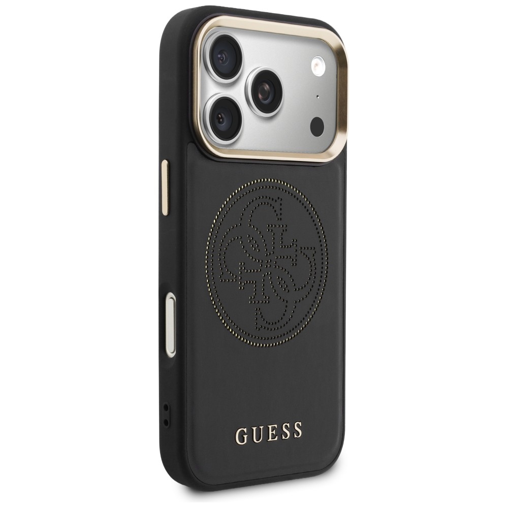 iTok webáruház - Guess Guess Perforated 4G MagSafe tok iPhone 17 Pro Max készülékhez (fekete) 4 Guess Perforated 4G MagSafe case for iPhone 17 Pro Max (fekete)