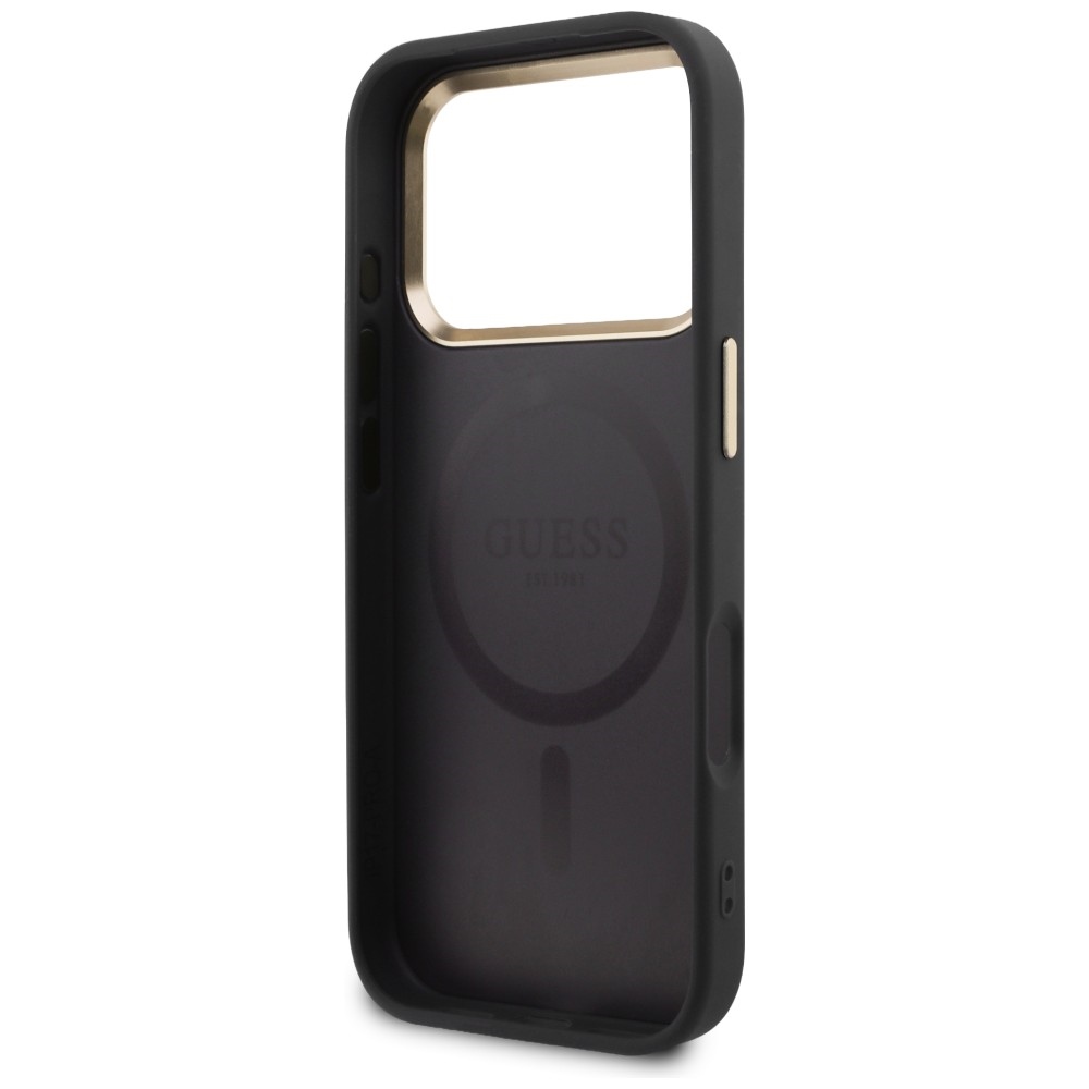 iTok webáruház - Guess Guess Perforated 4G MagSafe tok iPhone 17 Pro Max készülékhez (fekete) 7 Guess Perforated 4G MagSafe case for iPhone 17 Pro Max (fekete)