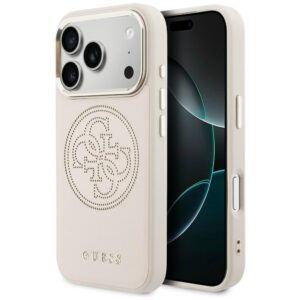 Guess Perforated 4G MagSafe tok iPhone 17 Pro Max készülékhez (rózsaszín)