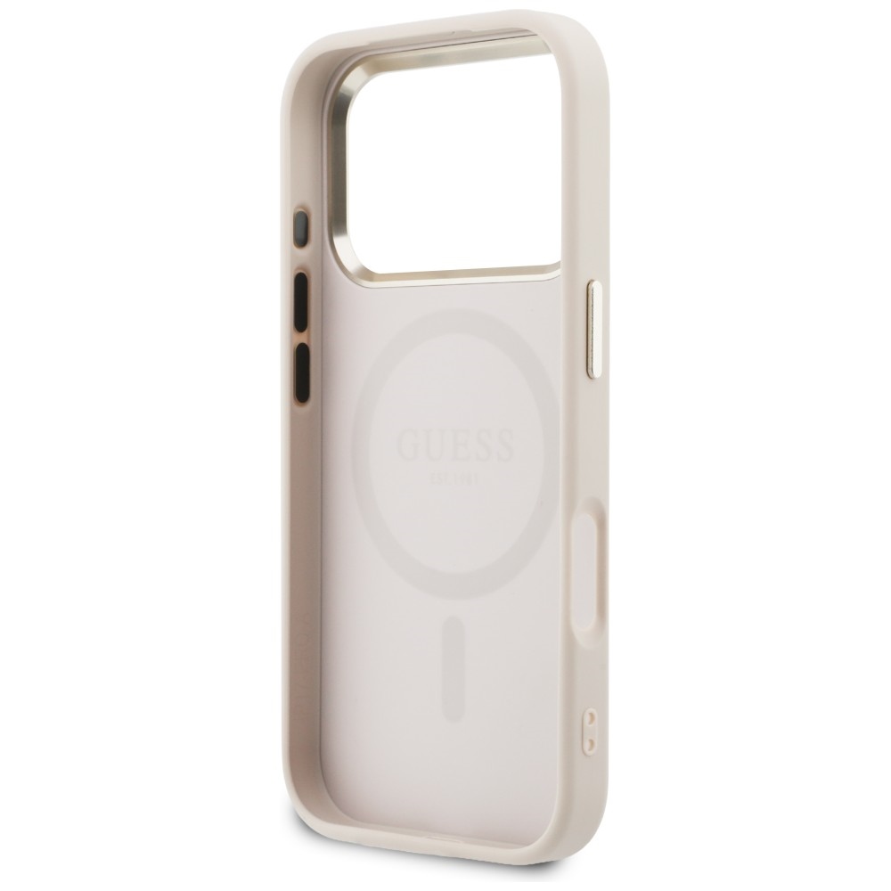iTok webáruház - Guess Guess Perforated 4G MagSafe tok iPhone 17 Pro Max készülékhez (rózsaszín) 7 Guess Perforated 4G MagSafe Case for iPhone 17 Pro Max (rózsaszín)