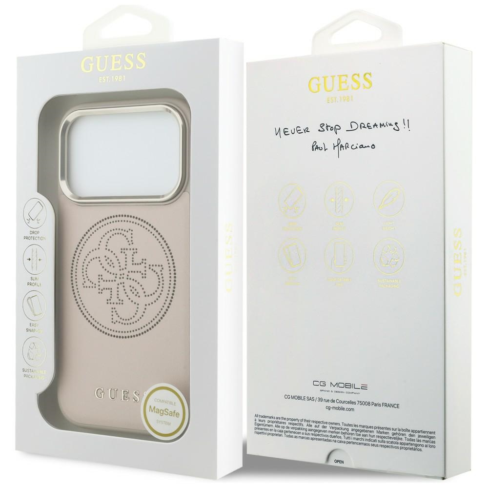 iTok webáruház - Guess Guess Perforated 4G MagSafe tok iPhone 17 Pro Max készülékhez (rózsaszín) 8 Guess Perforated 4G MagSafe Case for iPhone 17 Pro Max (rózsaszín)