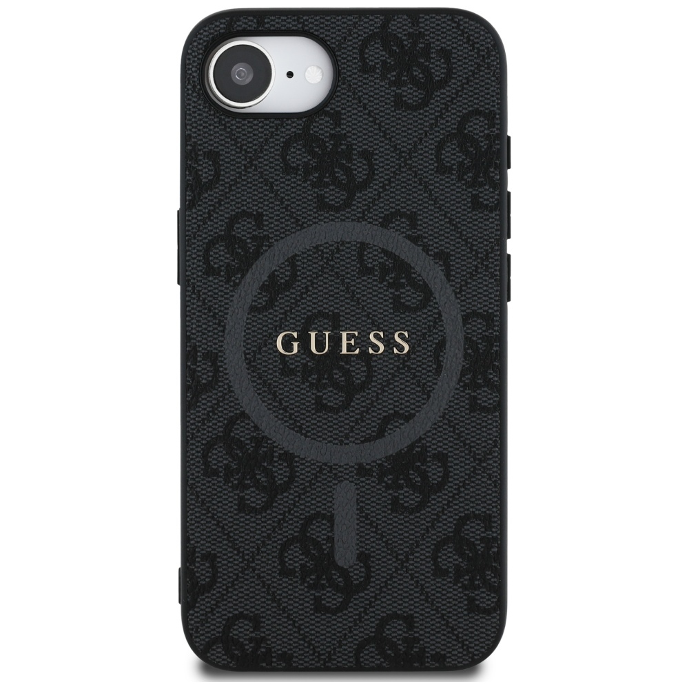 iTok webáruház - Guess Guess PU Leather 4G Colored Ring tok MagSafe-kompatibilis iPhone 16e készülékhez (fekete) 3 Guess PU Leather 4G Colored Ring Case with MagSafe for iPhone 16e (fekete)